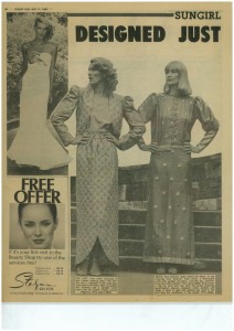 Serious modelling: Royce Facy designs in 1980